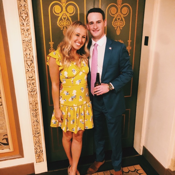 Yellow floral ruffle dress - Picture 4 of 4